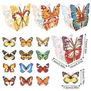 4 Pcs Diamond Painting Easter Party Decoration Boxes (12pcs Butterfly Sticker)