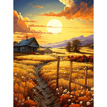 Load image into Gallery viewer, Wheat Field At Sunset 30*40CM (canvas) Full Round Drill Diamond Painting
