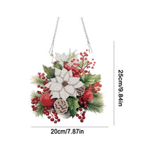 Load image into Gallery viewer, Acrylic Christmas Bouquet Single-Sided Diamond Painting Hanging Pendant 20x25cm
