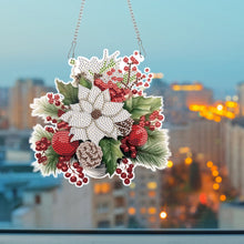 Load image into Gallery viewer, Acrylic Christmas Bouquet Single-Sided Diamond Painting Hanging Pendant 20x25cm
