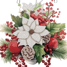 Load image into Gallery viewer, Acrylic Christmas Bouquet Single-Sided Diamond Painting Hanging Pendant 20x25cm
