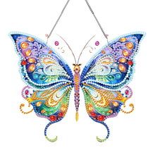 Load image into Gallery viewer, Acrylic Single-Sided DIY Diamond Painting Hanging Pendant (Colorful Butterfly)
