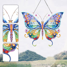 Load image into Gallery viewer, Acrylic Single-Sided DIY Diamond Painting Hanging Pendant (Colorful Butterfly)
