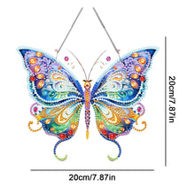 Load image into Gallery viewer, Acrylic Single-Sided DIY Diamond Painting Hanging Pendant (Colorful Butterfly)
