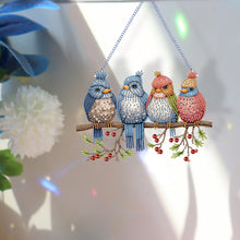 Load image into Gallery viewer, Acrylic Birds on Branch Single-Sided 5D DIY Diamond Painting Hanging Pendant
