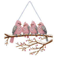 Load image into Gallery viewer, Acrylic Birds on Branch Single-Sided 5D DIY Diamond Painting Hanging Pendant
