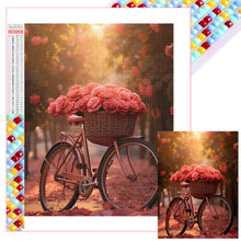 Load image into Gallery viewer, Rose Bike 30*40CM (canvas) Full Square Drill Diamond Painting
