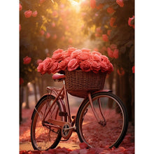 Load image into Gallery viewer, Rose Bike 30*40CM (canvas) Full Square Drill Diamond Painting
