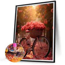 Load image into Gallery viewer, Rose Bike 30*40CM (canvas) Full Square Drill Diamond Painting
