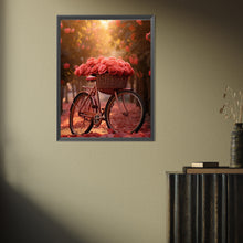 Load image into Gallery viewer, Rose Bike 30*40CM (canvas) Full Square Drill Diamond Painting
