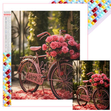 Load image into Gallery viewer, Rose Bike 30*40CM (canvas) Full Square Drill Diamond Painting
