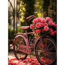 Load image into Gallery viewer, Rose Bike 30*40CM (canvas) Full Square Drill Diamond Painting
