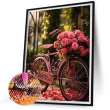 Load image into Gallery viewer, Rose Bike 30*40CM (canvas) Full Square Drill Diamond Painting
