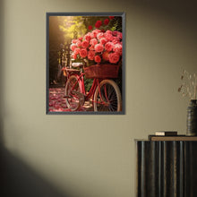 Load image into Gallery viewer, Rose Bike 30*40CM (canvas) Full Square Drill Diamond Painting
