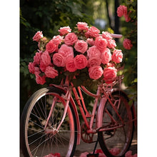 Load image into Gallery viewer, Rose Bike 30*40CM (canvas) Full Square Drill Diamond Painting
