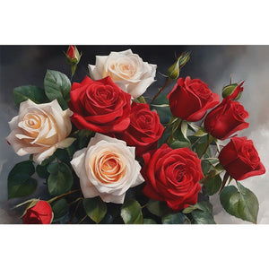 Roses 60*40CM (canvas) Full Square Drill Diamond Painting