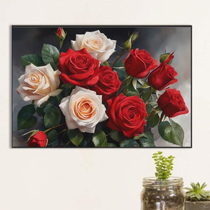 Roses 60*40CM (canvas) Full Square Drill Diamond Painting