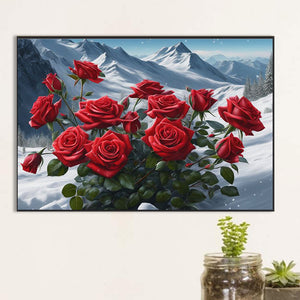 Roses 60*40CM (canvas) Full Square Drill Diamond Painting