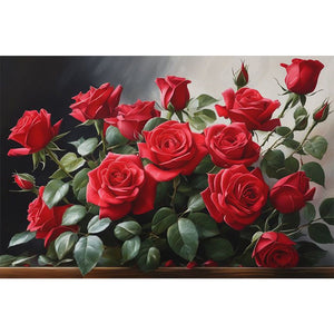 Roses 60*40CM (canvas) Full Square Drill Diamond Painting