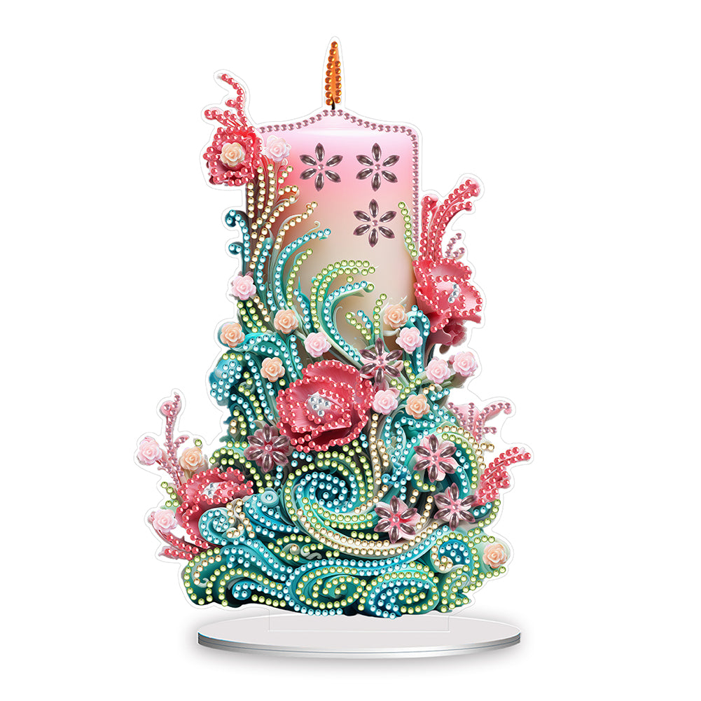 Flowers Candle Diamond Painting Tabletop Ornaments Kit for Office Desk –  Urbestdeals