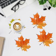 Load image into Gallery viewer, 8 Pcs Acrylic Diamond Painting Coasters Kits with Holder Cork Pads (Maple Leaf)
