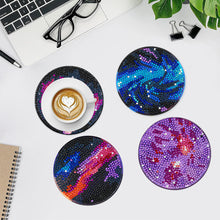 Load image into Gallery viewer, 8 Pcs Acrylic Diamond Painting Coasters with Holder Cork Pads (Galactic System)
