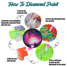 Load image into Gallery viewer, 8 Pcs Acrylic Diamond Painting Coasters with Holder Cork Pads (Galactic System)
