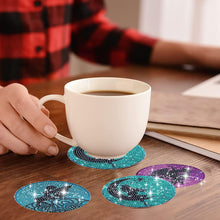 Load image into Gallery viewer, 8 Pcs Acrylic Diamond Painting Coasters with Holder Cork Pads (Beautiful Girl)
