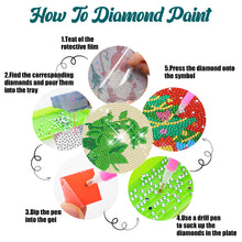 Load image into Gallery viewer, 8 Pcs Acrylic Diamond Painting Coasters Kits with Holder Cork Pads (Green Leaf)
