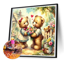 Load image into Gallery viewer, Rose Care Bear 30*30CM (canvas) Full Round Drill Diamond Painting
