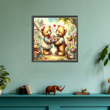 Load image into Gallery viewer, Rose Care Bear 30*30CM (canvas) Full Round Drill Diamond Painting
