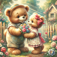 Load image into Gallery viewer, Rose Care Bear 30*30CM (canvas) Full Round Drill Diamond Painting
