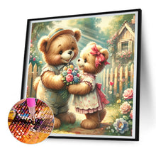 Load image into Gallery viewer, Rose Care Bear 30*30CM (canvas) Full Round Drill Diamond Painting
