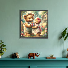 Load image into Gallery viewer, Rose Care Bear 30*30CM (canvas) Full Round Drill Diamond Painting
