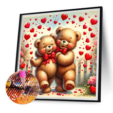 Load image into Gallery viewer, Rose Care Bear 30*30CM (canvas) Full Round Drill Diamond Painting
