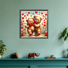 Load image into Gallery viewer, Rose Care Bear 30*30CM (canvas) Full Round Drill Diamond Painting
