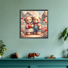 Load image into Gallery viewer, Rose Care Bear 30*30CM (canvas) Full Round Drill Diamond Painting
