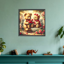 Load image into Gallery viewer, Rose Care Bear 30*30CM (canvas) Full Round Drill Diamond Painting
