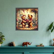 Load image into Gallery viewer, Rose Care Bear 30*30CM (canvas) Full Round Drill Diamond Painting
