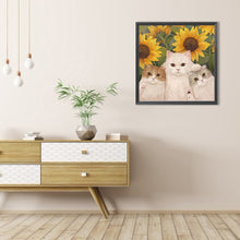 Load image into Gallery viewer, Sunflower And Cat 40*40CM (canvas) Full AB Round Drill Diamond Painting
