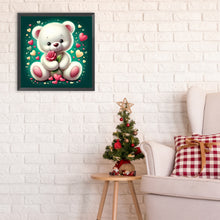 Load image into Gallery viewer, Rose Bear¡¤Green 30*30CM (canvas) Full Round Drill Diamond Painting
