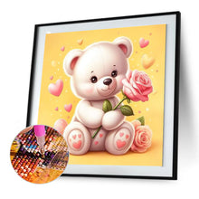 Load image into Gallery viewer, Rose Bear¡¤Yellow 30*30CM (canvas) Full Round Drill Diamond Painting
