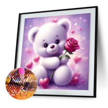 Load image into Gallery viewer, Rose Bear¡¤Purple 30*30CM (canvas) Full Round Drill Diamond Painting
