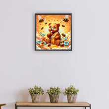 Load image into Gallery viewer, Bear And Bee 30*30CM (canvas) Full Round Drill Diamond Painting
