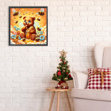 Load image into Gallery viewer, Bear And Bee 30*30CM (canvas) Full Round Drill Diamond Painting
