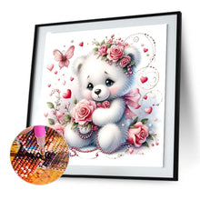 Load image into Gallery viewer, Bear And Rose 30*30CM (canvas) Full Round Drill Diamond Painting
