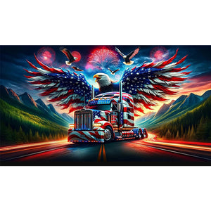 American Eagle 70*40CM (canvas) Full Round Drill Diamond Painting