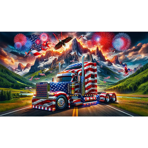 American Eagle 70*40CM (canvas) Full Round Drill Diamond Painting