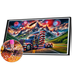 American Eagle 70*40CM (canvas) Full Round Drill Diamond Painting