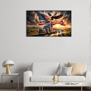 American Eagle 70*40CM (canvas) Full Round Drill Diamond Painting
